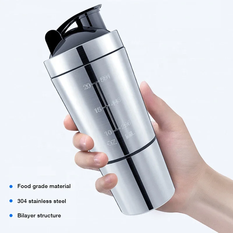 Stainless Steel Protein Shaker - Nutrition Sports Fitness ulasan dan harga