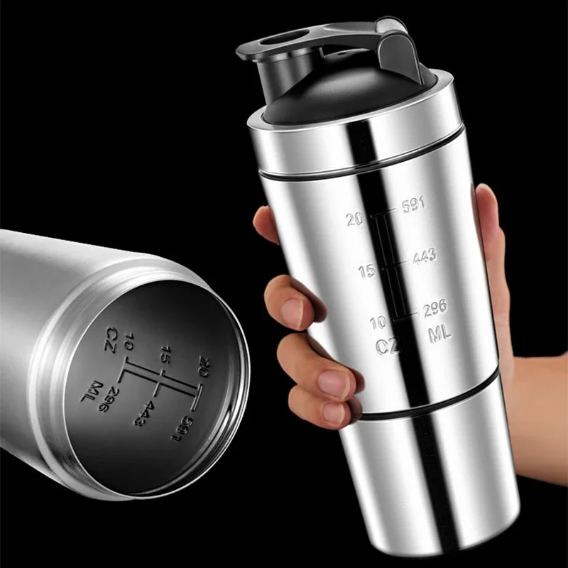 Stainless Steel Protein Shaker - Nutrition Sports Fitness ulasan dan harga