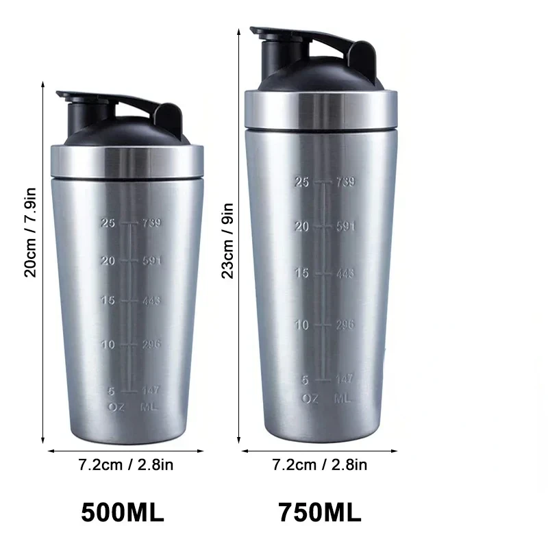 Stainless Steel Protein Shaker - Nutrition Sports Fitness ulasan dan harga