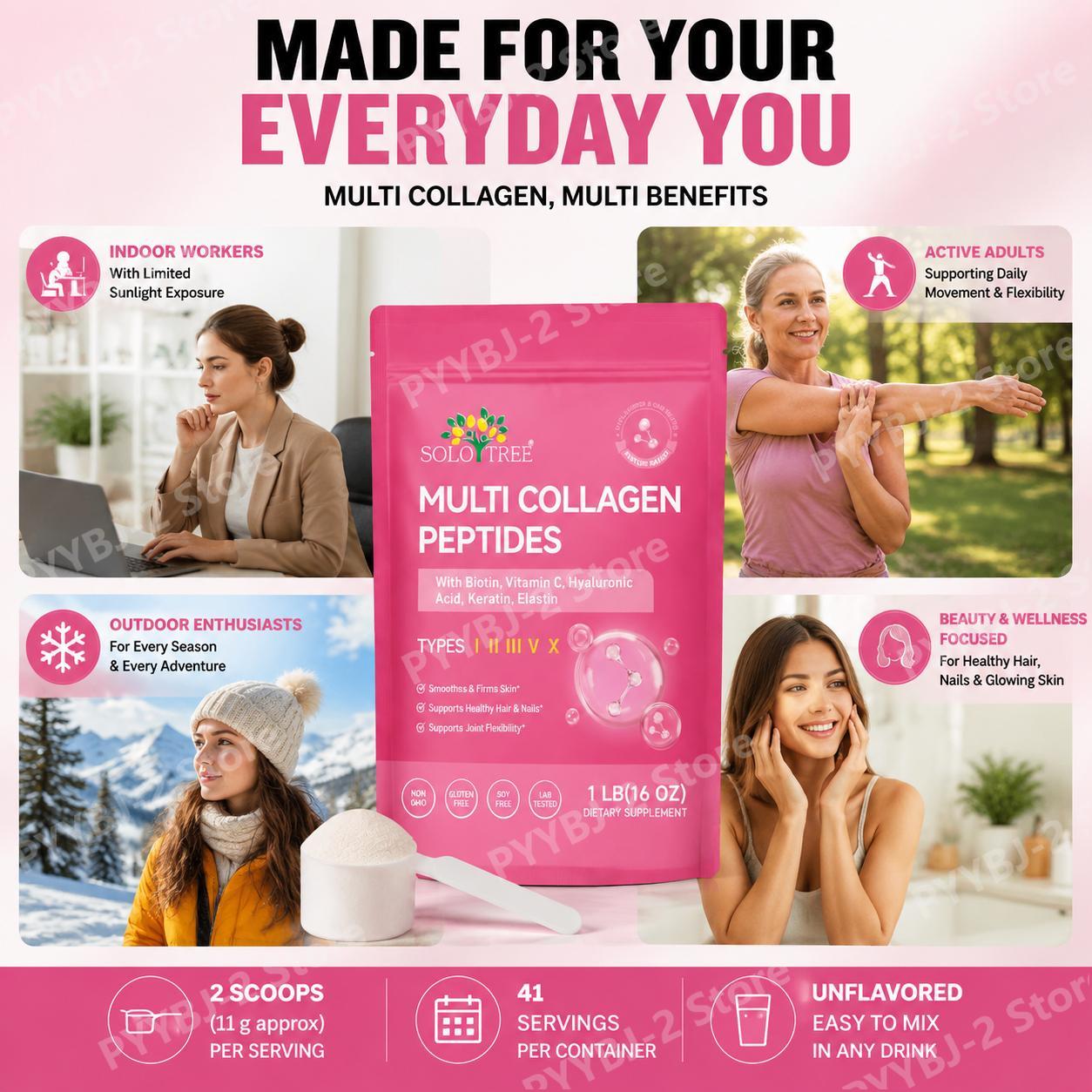 Multi Collagen Peptides Powder - Collagen Peptide Powder ulasan dan harga