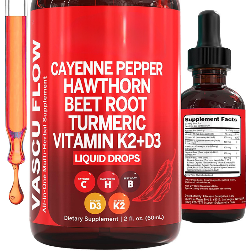 60ML Cayenne Pepper Drops, Liq - Vitamin D3 K2 Drop ulasan dan harga