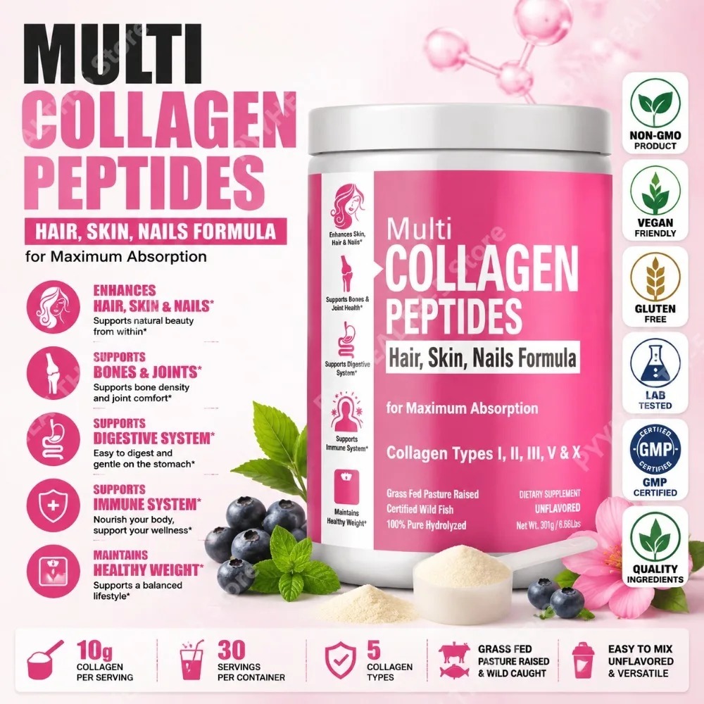 Hydrolyzed Multi Collagen Powd - Collagen Peptide Powder ulasan dan harga