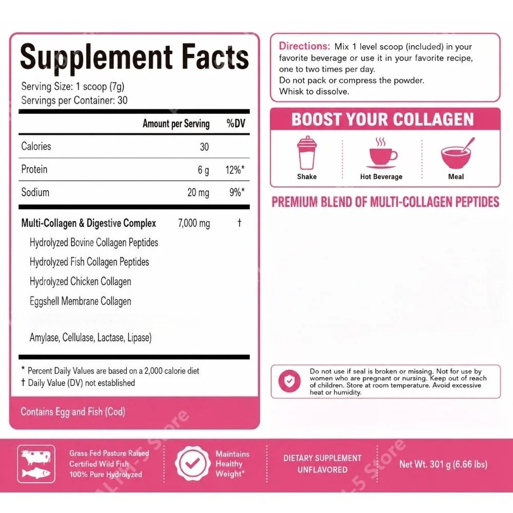 Hydrolyzed Multi Collagen Powd - Collagen Peptide Powder ulasan dan harga