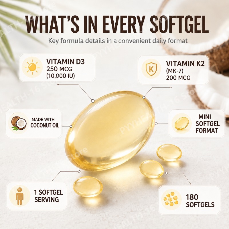 Vitamin D3 K2 Softgels with MK - Vitamin D3 K2 Drop ulasan dan harga