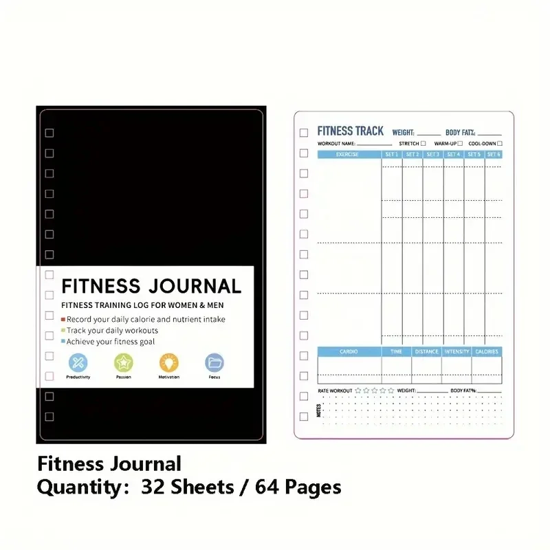 Spiral Notebook Daily Exercise - Fitness Nutrition Journal ulasan dan harga