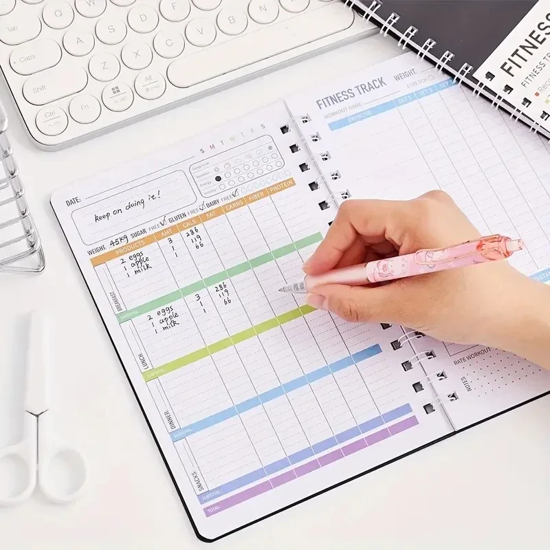 Spiral Notebook Daily Exercise - Fitness Nutrition Journal ulasan dan harga