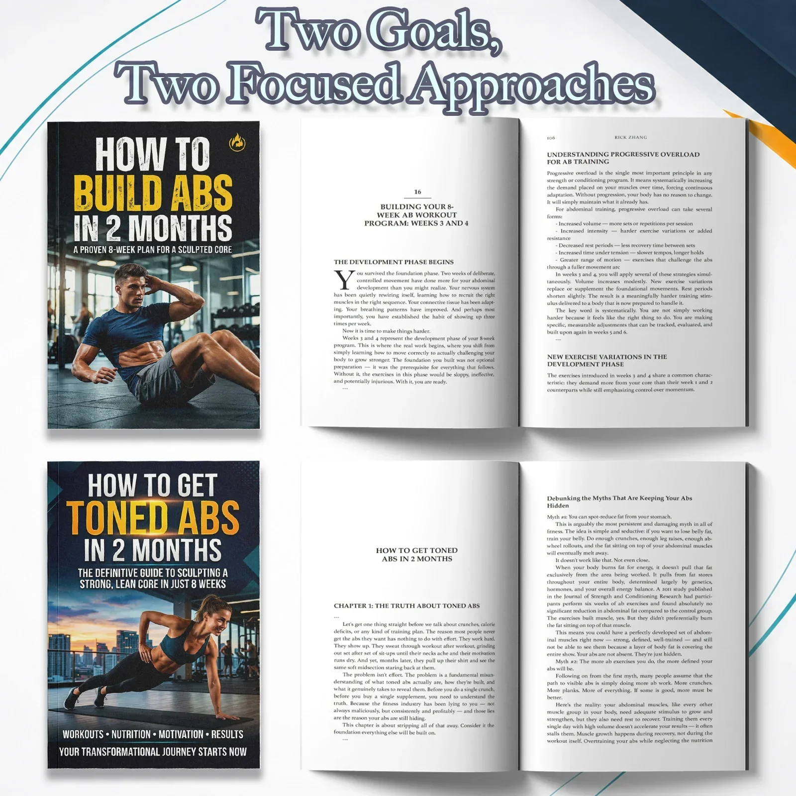 2-Book Abs Training Guide Set  - Fitness With Nutrition ulasan dan harga