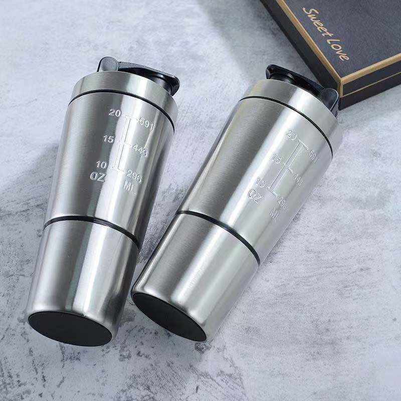 Stainless Steel Protein Shaker - Nutrition Sports Fitness ulasan dan harga