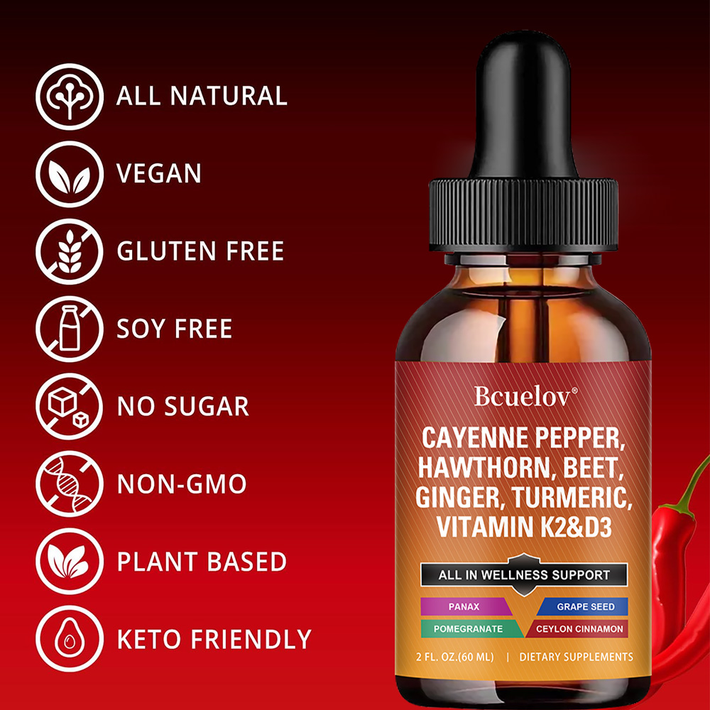 Cayenne Pepper Liquid Drops +  - Vitamin D3 K2 Drop ulasan dan harga