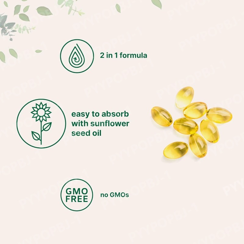 2-in-1 Vitamin D3+K2 Capsules  - Vitamin D3 K2 Drop ulasan dan harga