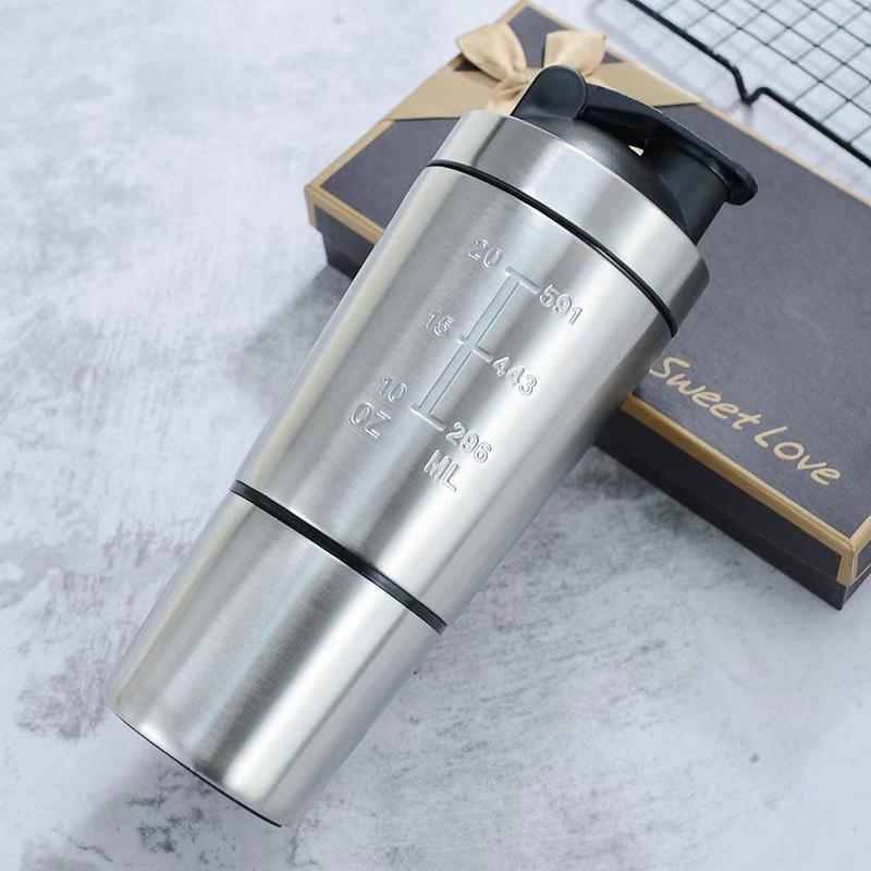 Stainless Steel Protein Shaker - Nutrition Sports Fitness ulasan dan harga