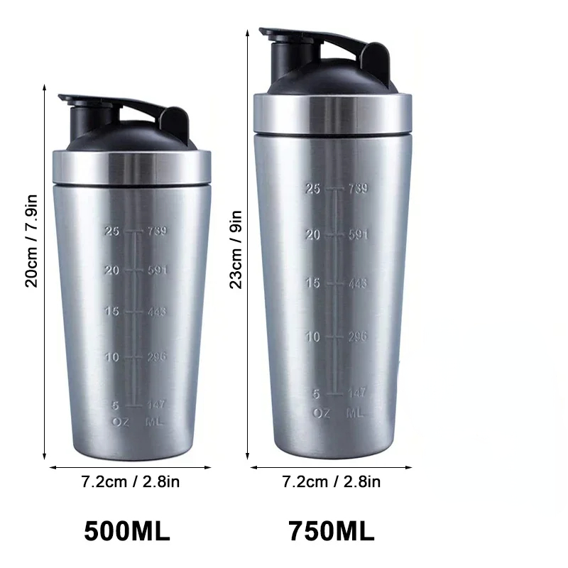 Stainless Steel Protein Shaker - Nutrition Sports Fitness ulasan dan harga