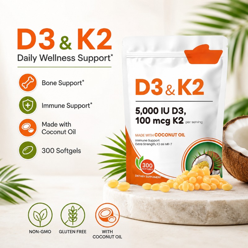Vitamin D3 K2 Softgels with Co - Vitamin D3 K2 Drop ulasan dan harga