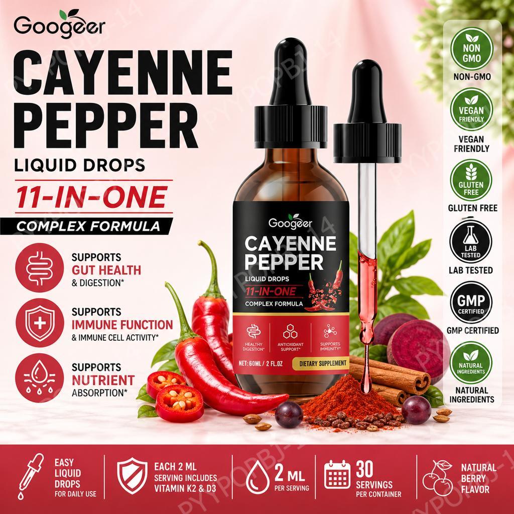 Googeer Cayenne Pepper Liquid  - Vitamin D3 K2 Drop ulasan dan harga